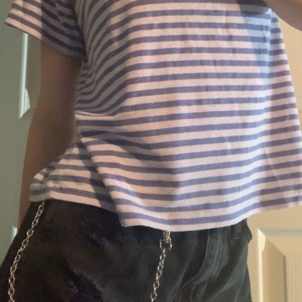 Vintage John Galt Striped Purple Tee
